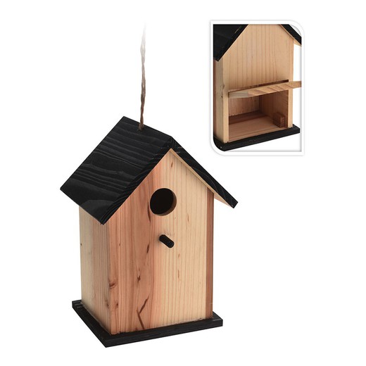 Casa de passarinho de madeira 22 cm