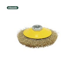 Brosse métallique ondulée conique 100mm fho100