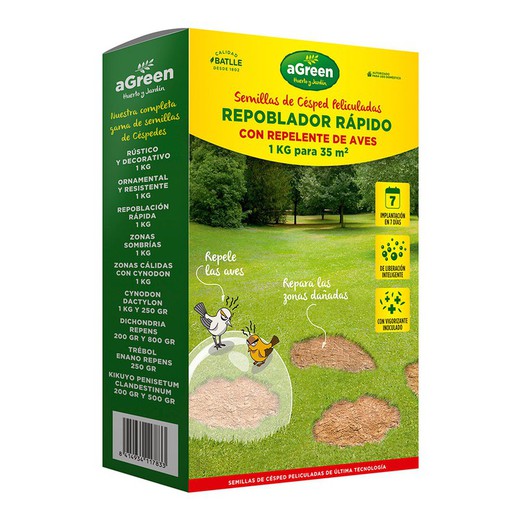 Césped rep. Rapido con rep. Aves 1kg agreen