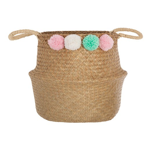 Modelo de pompons pongall cesta infantil