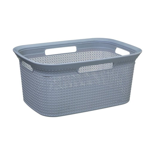 Cesto para la ropa color gris 45lt 59x41x27,5cm