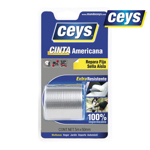 Ceys cinta americana plata blister 5mx50 507601