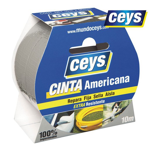 Ceys cinta americana plata rollo 10mx50 507602