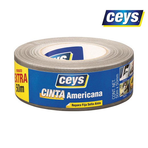 Ceys cinta americana plata rollo 50mx50 507609