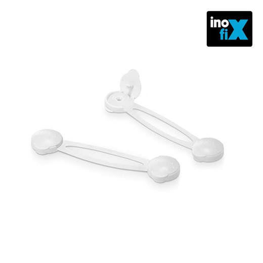 Serrure de sécurité polyvalente longue blanche (blister 2 unités) inofix