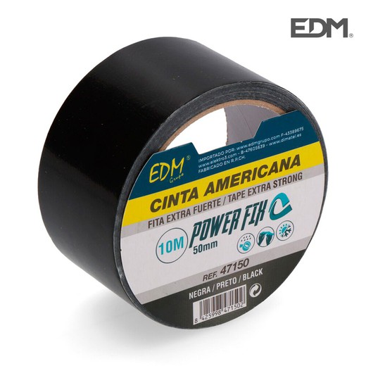 Fita multiuso americana 10x50 preta embalada