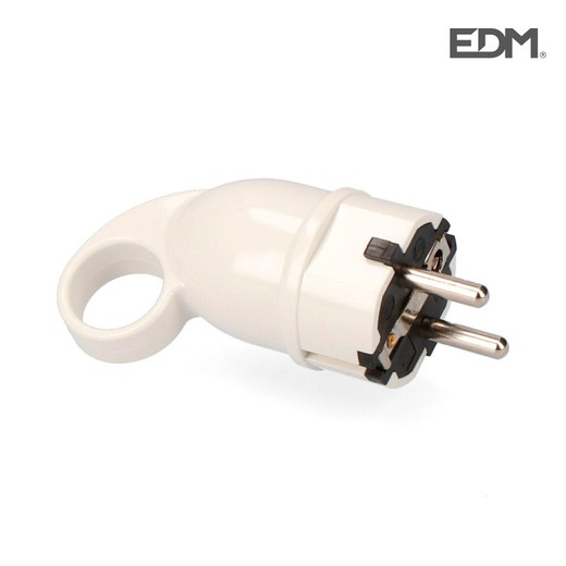 plugue shucko 4,8 mm t / tl branco com anel para fácil remoção do edm