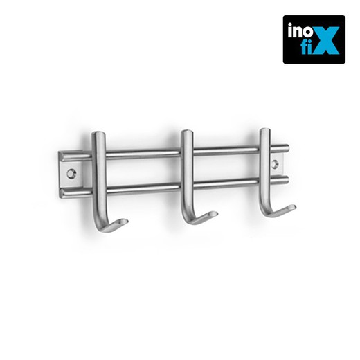 Cintre inox 3 crochets (blister) inofix