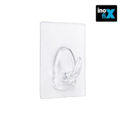 Suporte adesivo reutilizável 60x47mm transparente (blister) inofix