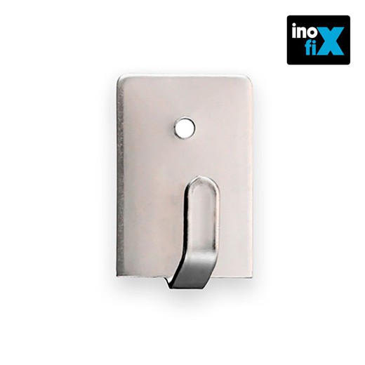 Colgador adhesivo acero (blister 4 unid) inofix