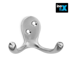 Cintre double classique en laiton nickel satiné (blister) inofix