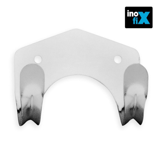 Cintre à outils double en acier zingué. Inofix (Blister 3 unités)