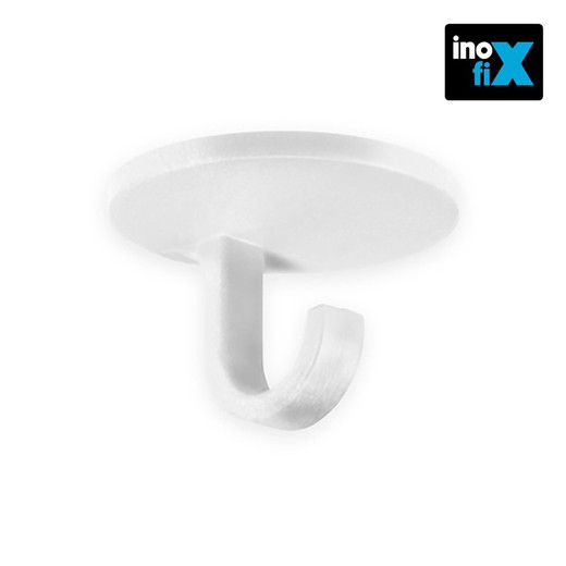 Gancho adesivo branco (blister 4 unidades) inofix