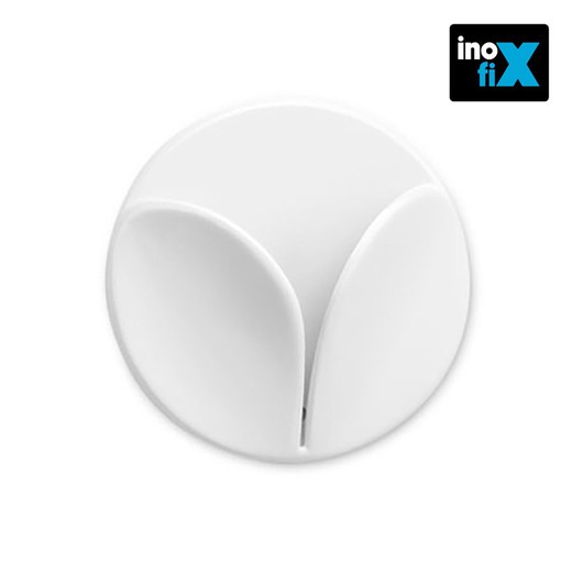 Porte-serviettes de cuisine adhésif blanc simple (blister 2 unités) inofix