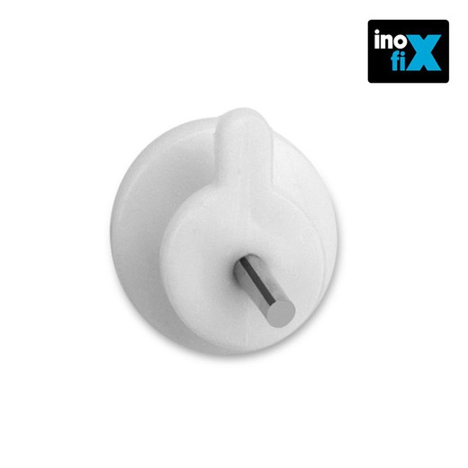 Colgador para cuadros simple . Blanco (blister 6 unid) inofix