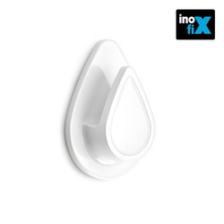 Colgador resistente al agua mod. Gota blanco (blister) inofix