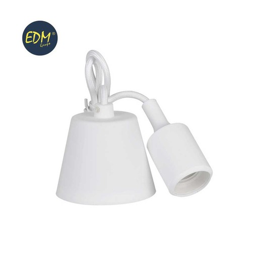 Pingente de silicone e27 60w branco (98,4 cm) edm