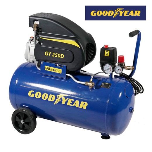 Compresor electrico 1500w 2 hp 50 l. Goodyear gy250d