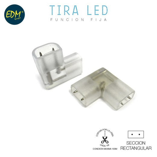 Conector (empalme) 90º para tira de led edm