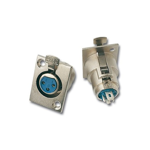 Conector fêmea xlr de 3 pinos