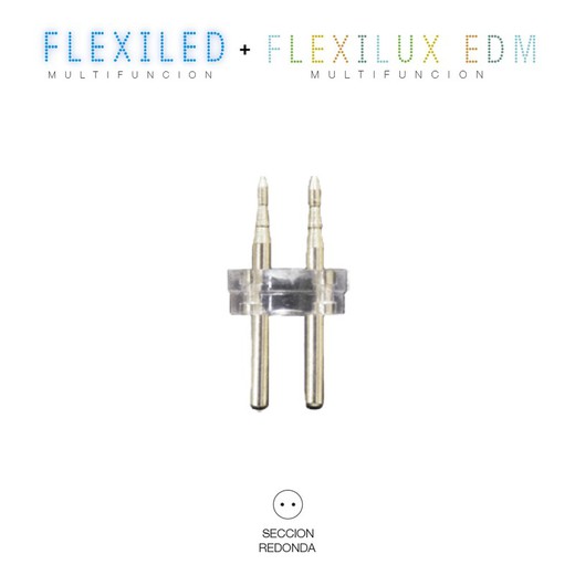 Conector Flexilux / tubo flexível de 13 mm 2 vias "ponta reta" edm