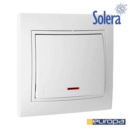 Conmutador/interruptor luminoso 10ax 250v s.europa solera erp02ilu