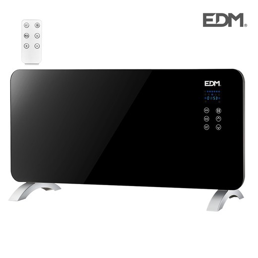 Convector de placa de vidro edm 2000w