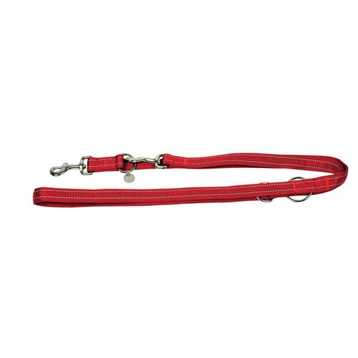 Correa adiestramiento nylon reflectante rojo 25mmx200cm.