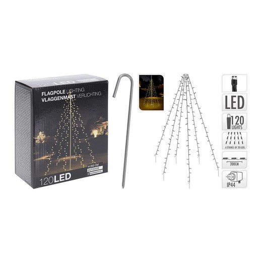 Rideau extérieur 120 led blanc chaud spécial arbres