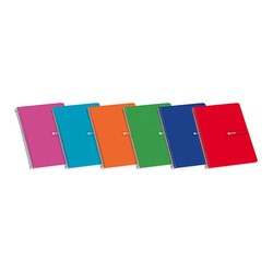 Cuaderno tapa blanda enri espiral din a5 cuadriculado colores surtidos