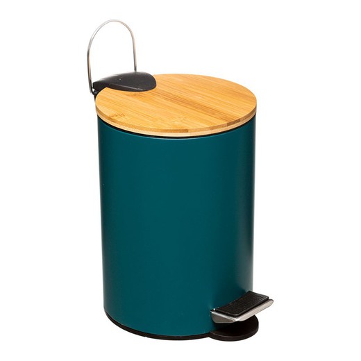 Cubo basura baño verde petrol 3l colección 'colors'