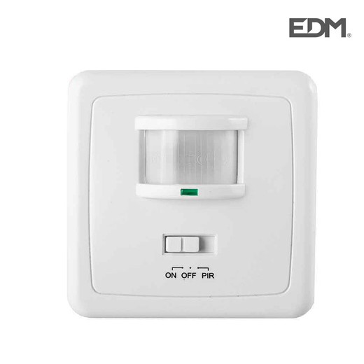 Detector de movimento embutido 140º detecção 12 mt edm