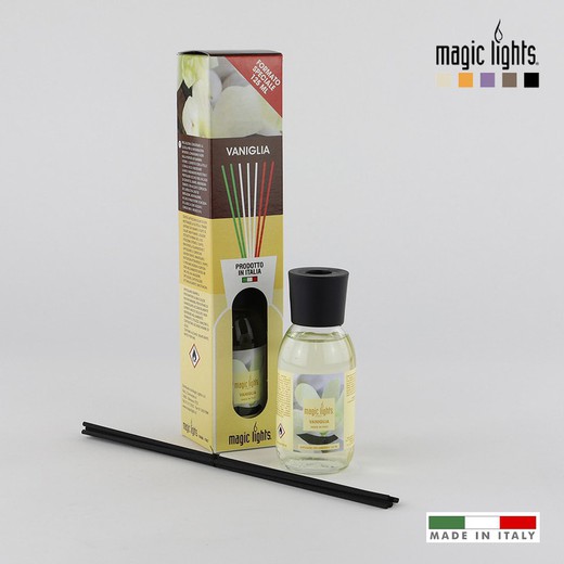 Diffuseur d'arôme vanille mikado 125ml. Lumières magiques