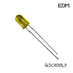 Diode led jaune 5mm (artisanat) 1.9v