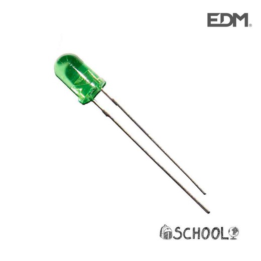 Diodo led verde 5mm (artesanato) 3,2v
