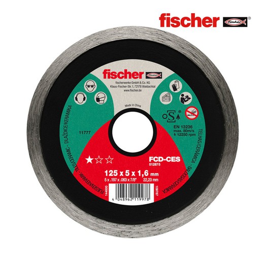 Disco corte fcd-ses 115x1,6x22,23dia 512874 fischer