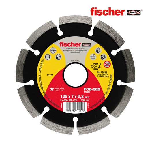 Disco corte fcd-ses 115x2,0x22,23dia 512853 fischer