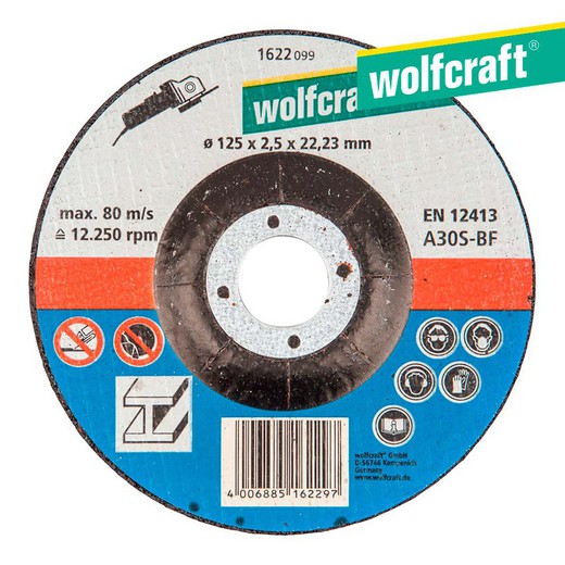Disco de corte para metal ø 125 x 2,5 x 22,23mm. 1622099 wolfcraft