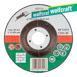 Disco de corte para piedra ø 115 x 2,5 x 22,23mm. 1621099 wolfcraft