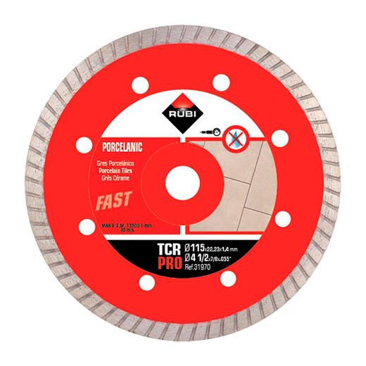 Disco diamante tcr 115mm pro 31970 rubi