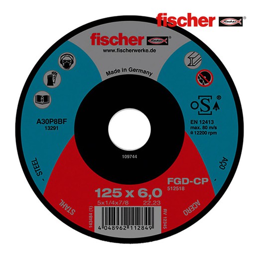 Disco fgd-cp 125x6x22,23 carbon desbaste fischer