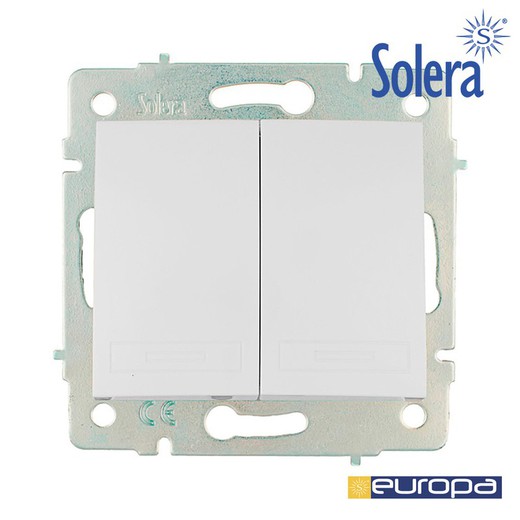 Doble conmutador/interruptor 10ax250v marco apartes.europa solera erp12qc