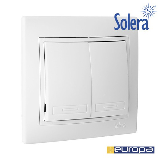 Doble conmutador/interruptor 10ax250v s.europa solera erp12u