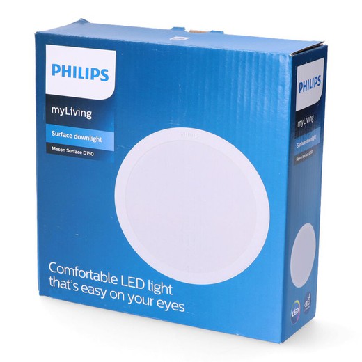 Downlight led de superficie 16,5w 1300lm 4000k luz dia mod. Meson ø17,01x5cm philips