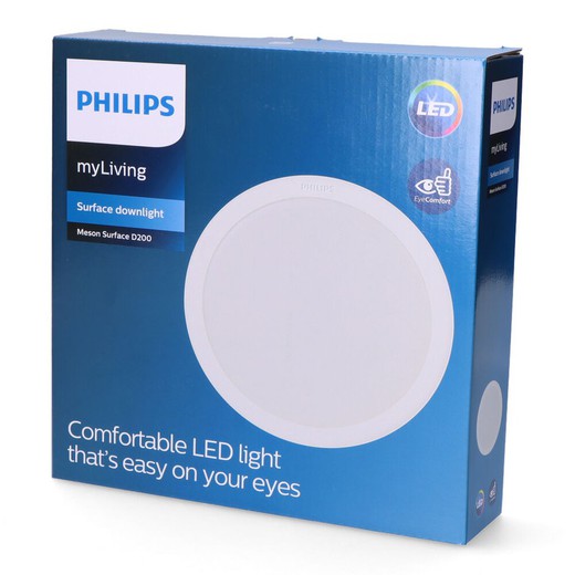 Downlight led de superficie 23,5w 1820lm 4000k luz dia mod. Meson ø22,17x5cm philips