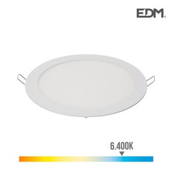 Downlight led encastré 20w lumière froide 6.400k 1500 lumens edm blanc