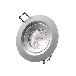 LED embutido embutido 5w 380 lúmen 6.400k redondo edm moldura cromada