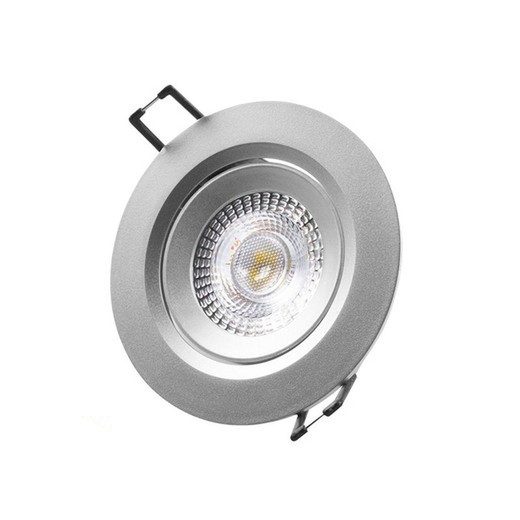 Downlight led empotrable 5w 380 lumen 6.400k redondo marco cromo edm