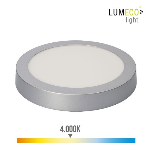 Lâmpada embutida led de superfície 20w 1500 lumens 4.000k luz diurna cromada edm