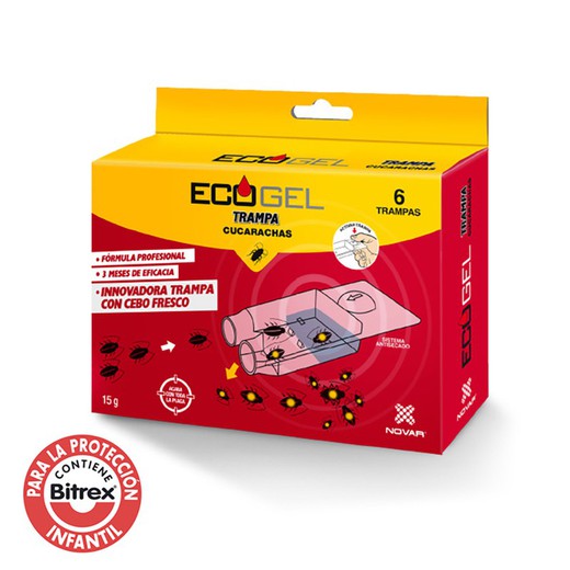 Kit para baratas Ecogel 6 armadilhas 15gr.